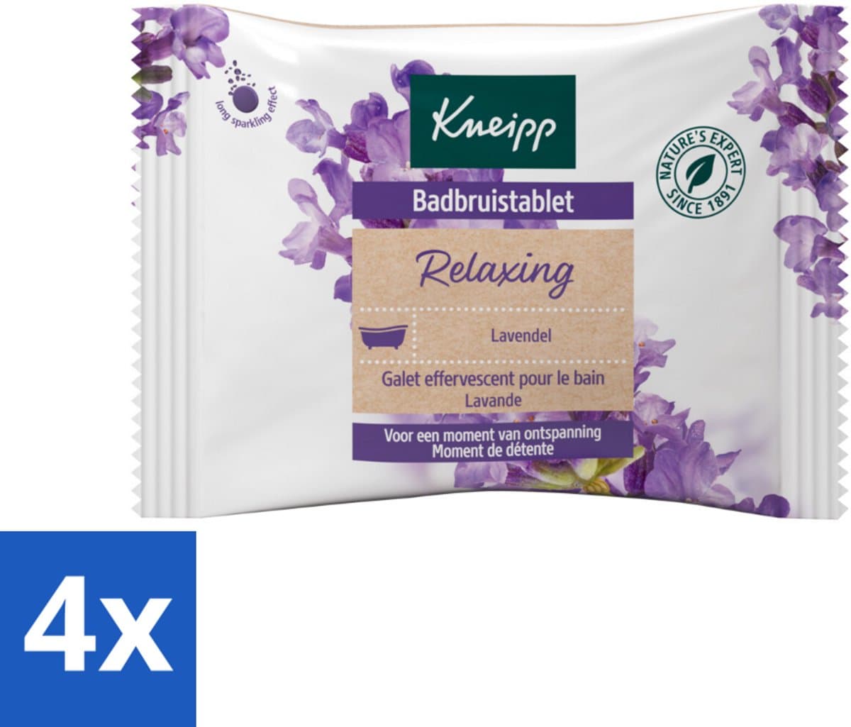 Kneipp - Badbruistablet - Lavendel - Voordeelverpakking - 4 stuks