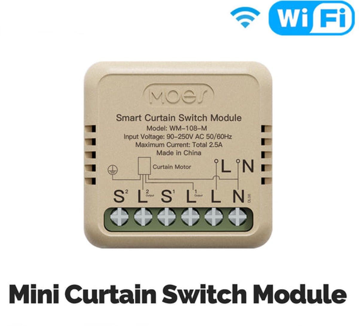Slimme Rolluikmodule Mini – Wifi, Kalibratie & App-bediening