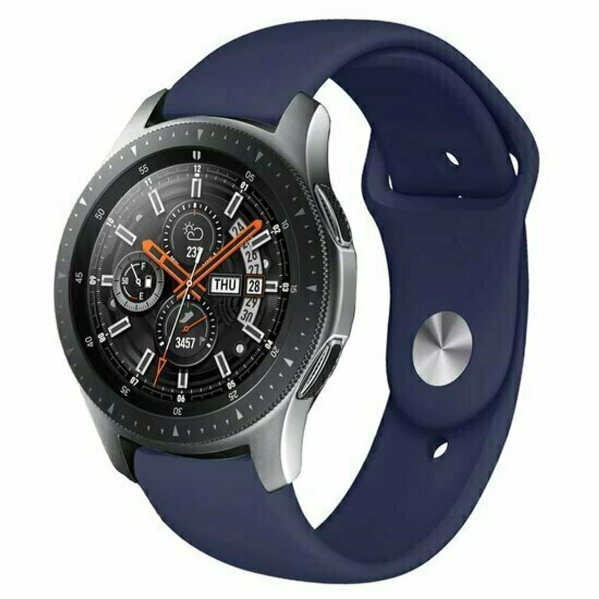 By Qubix - Rubberen sportband - Donkerblauw - geschikt voor Huawei Watch 5 - 46mm