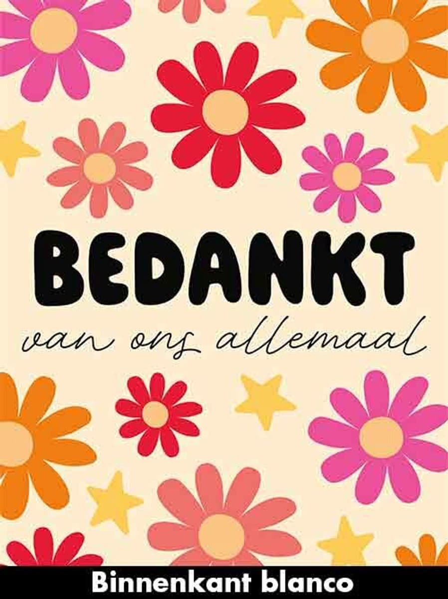 Kaart - A4 formaat - Bedankt van ons allemaal - MAX018