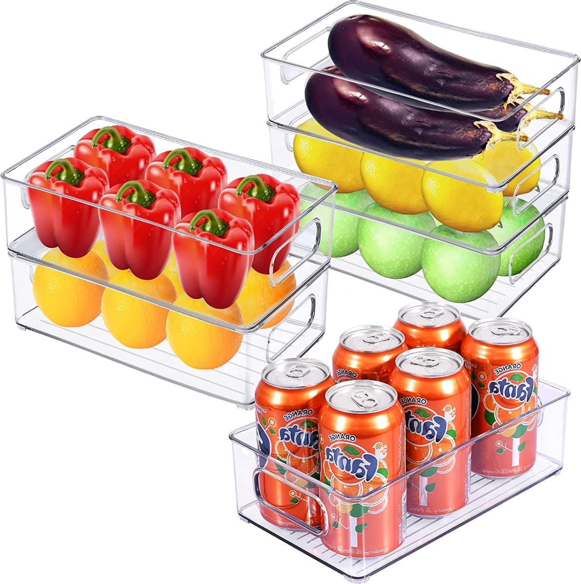 Voorraaddozen Set -Voorraadpotten -Vershouddoos set, Koelkast Organizer-Koelkast, Keuken, Kasten