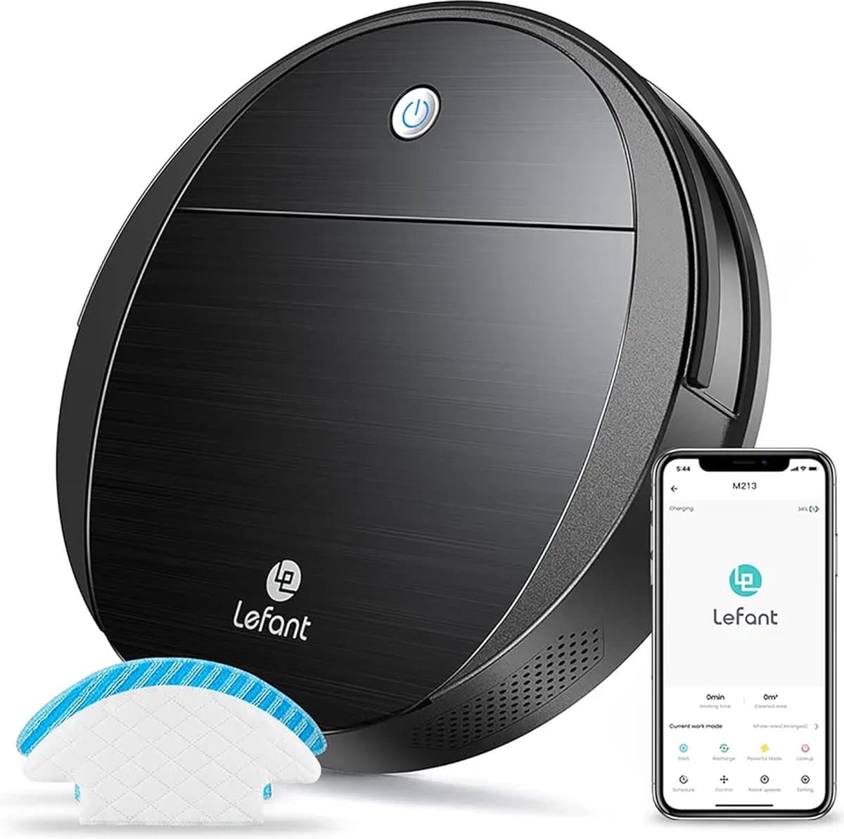 Robot Vacuum Cleaners - Lefant 2-in-1 Robot Vacuum Cleaner with Mop Function - 2200pa Powerful Suction - Automatic Self-Charging Intelligent Vacuum Robot - Ideal for Animal Hair/Hard Floor/Low Pile Carpet