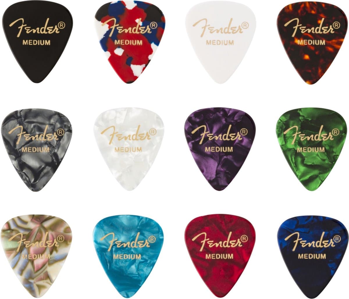 Plectrumset 351 – 12 stuks – Medium – Gitaar Plectrums