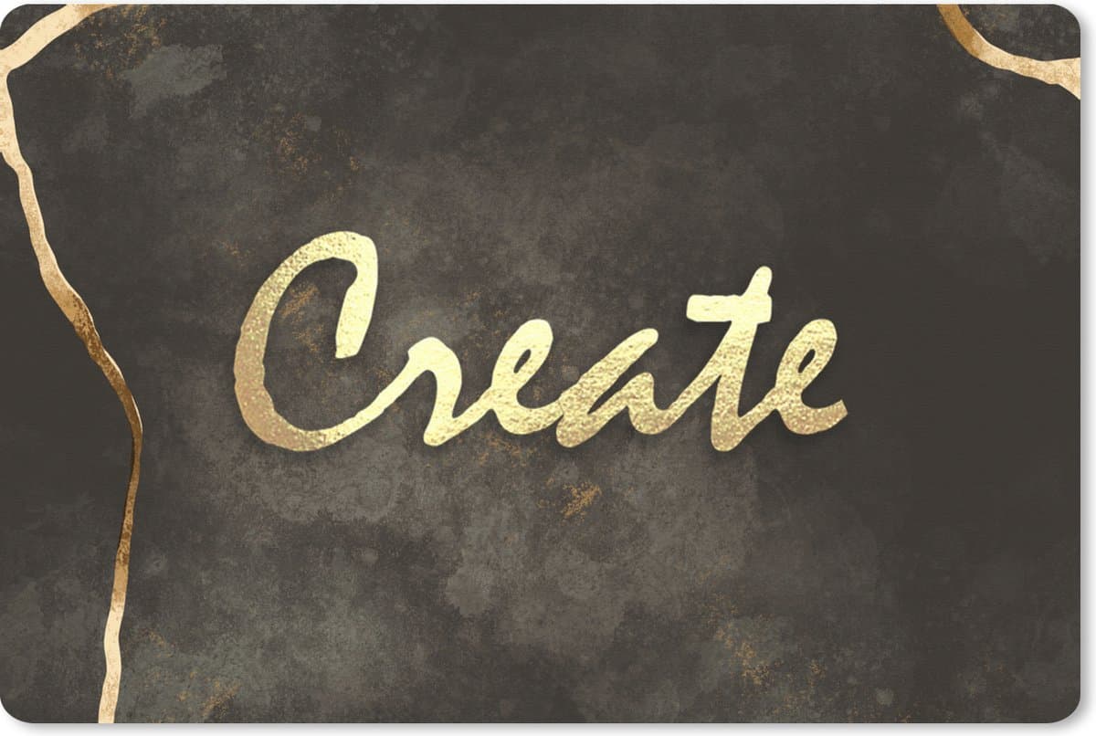 Muismat XXL 90x60 cm - Bureau onderlegger - Bureau mat Quote - Creatief - Goud - Zwart - Bureaumat - Gaming mousepad xl - Bureaulegger groot - Computer deskmat