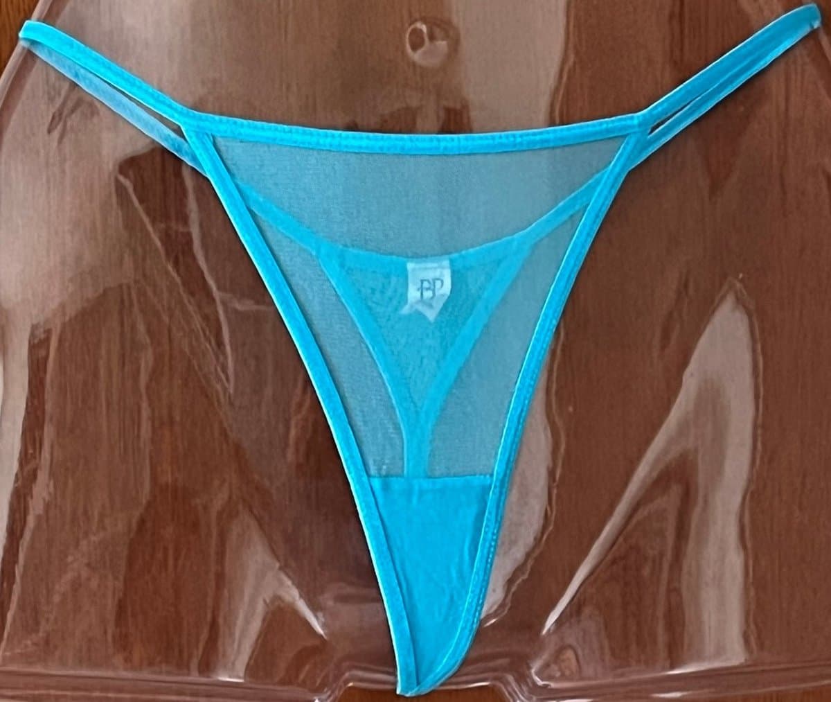 Pretty Polly Slip - V-Back - String - Large - Turquoise - 3 paar