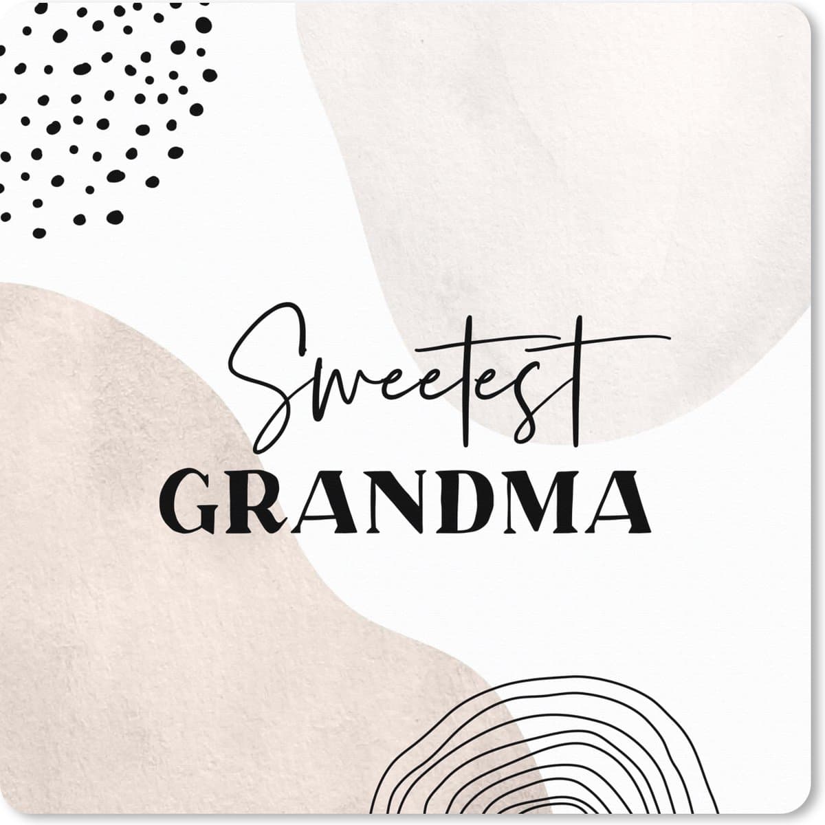 Muismat XXL 50x50 cm - Bureau onderlegger - Bureau mat Quote - Oma - Liefde - Grandma - Bureaumat - Gaming mousepad xl - Bureaulegger groot - Computer deskmat