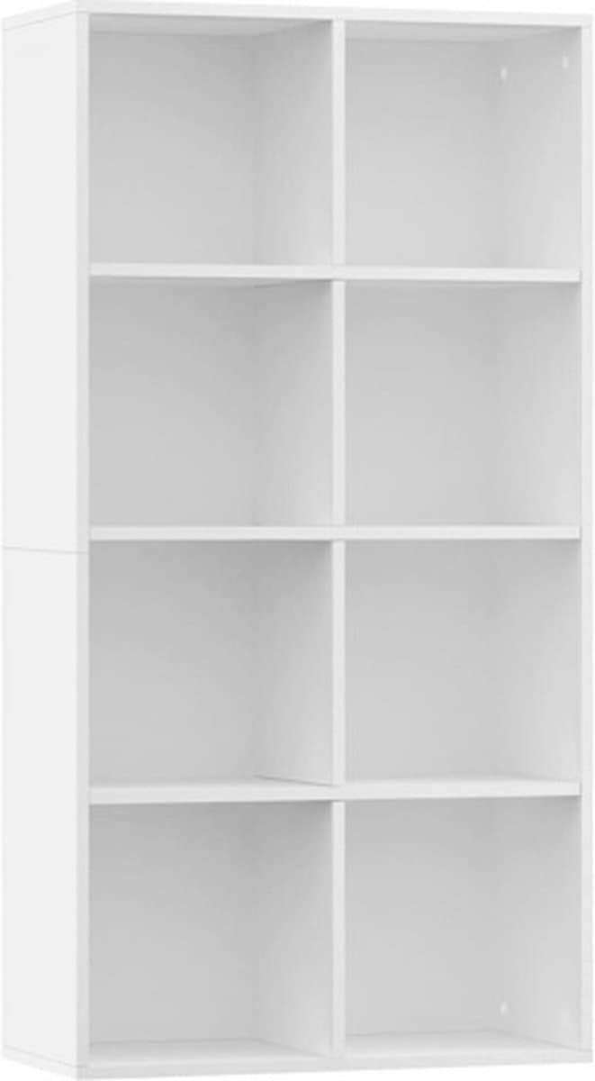 vidaXL Boekenkast/Dressoir - Wit, 66 x 30 x 130 cm