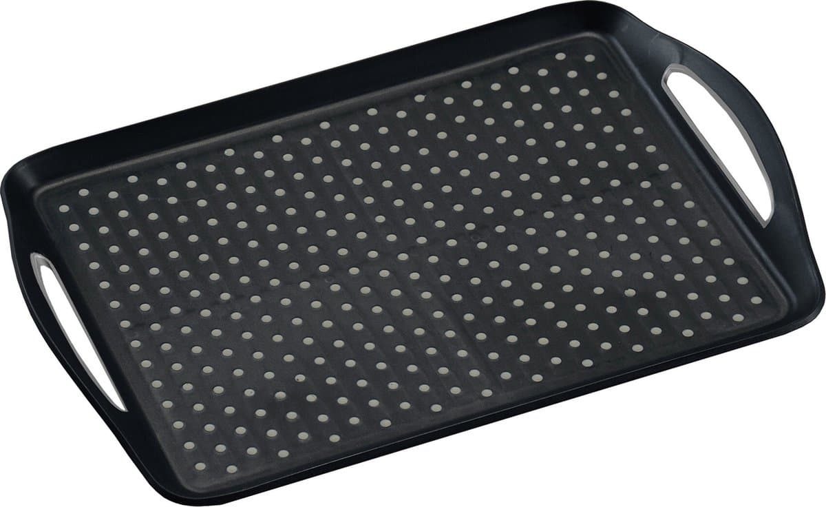 Kesper Dienblad met anti-slip noppen - 32 x 45 cm - Horeca dienblad - Zwart - Kunststof