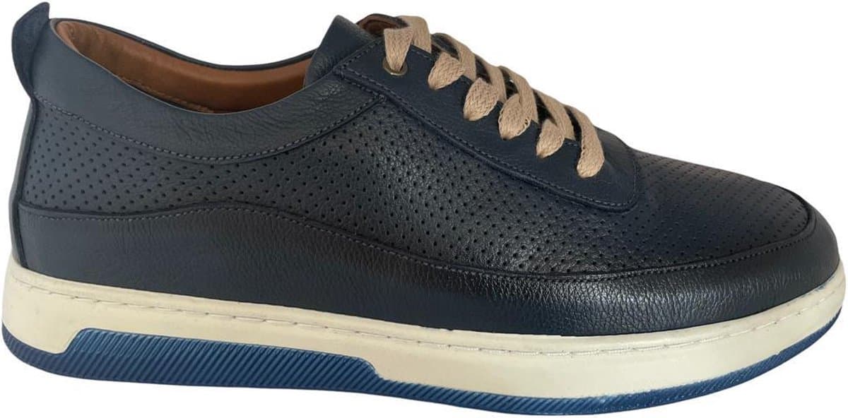 Sportschoenen- Heren Sneakers- Heren Schoenen 120- Leer- Blauw- Maat 41