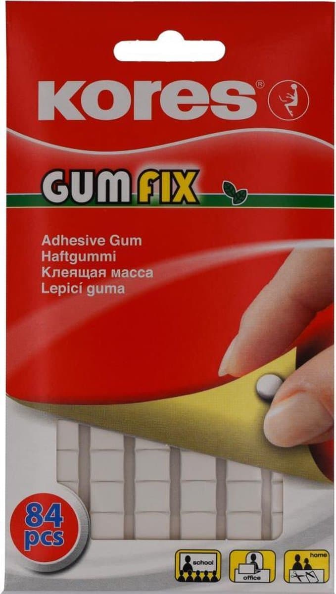 Kores Gumfix - 84 kneedbare bevestigingspads  kleefgum