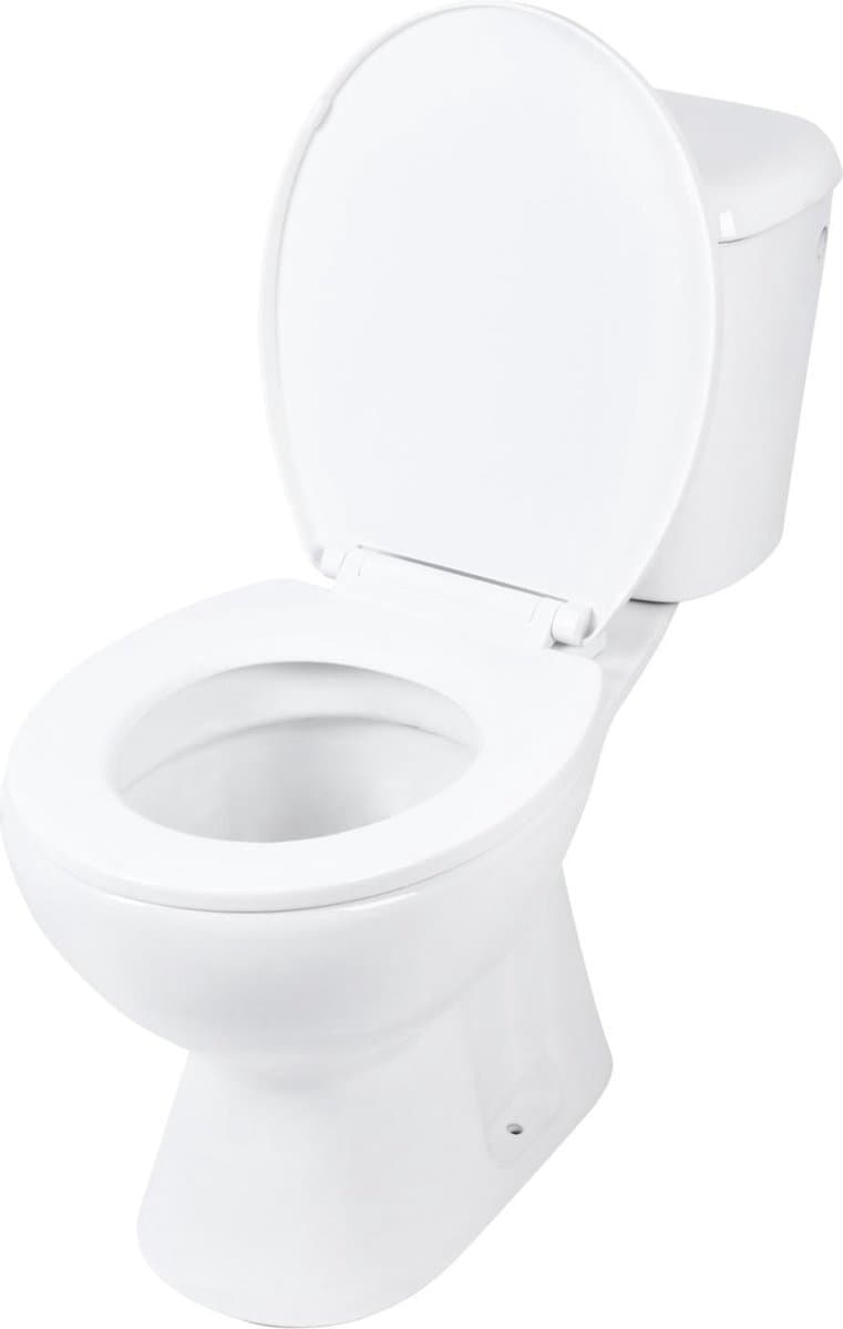Toiletpot Differnz Staand Met PK Uitgang Inclusief Toiletbril Wit