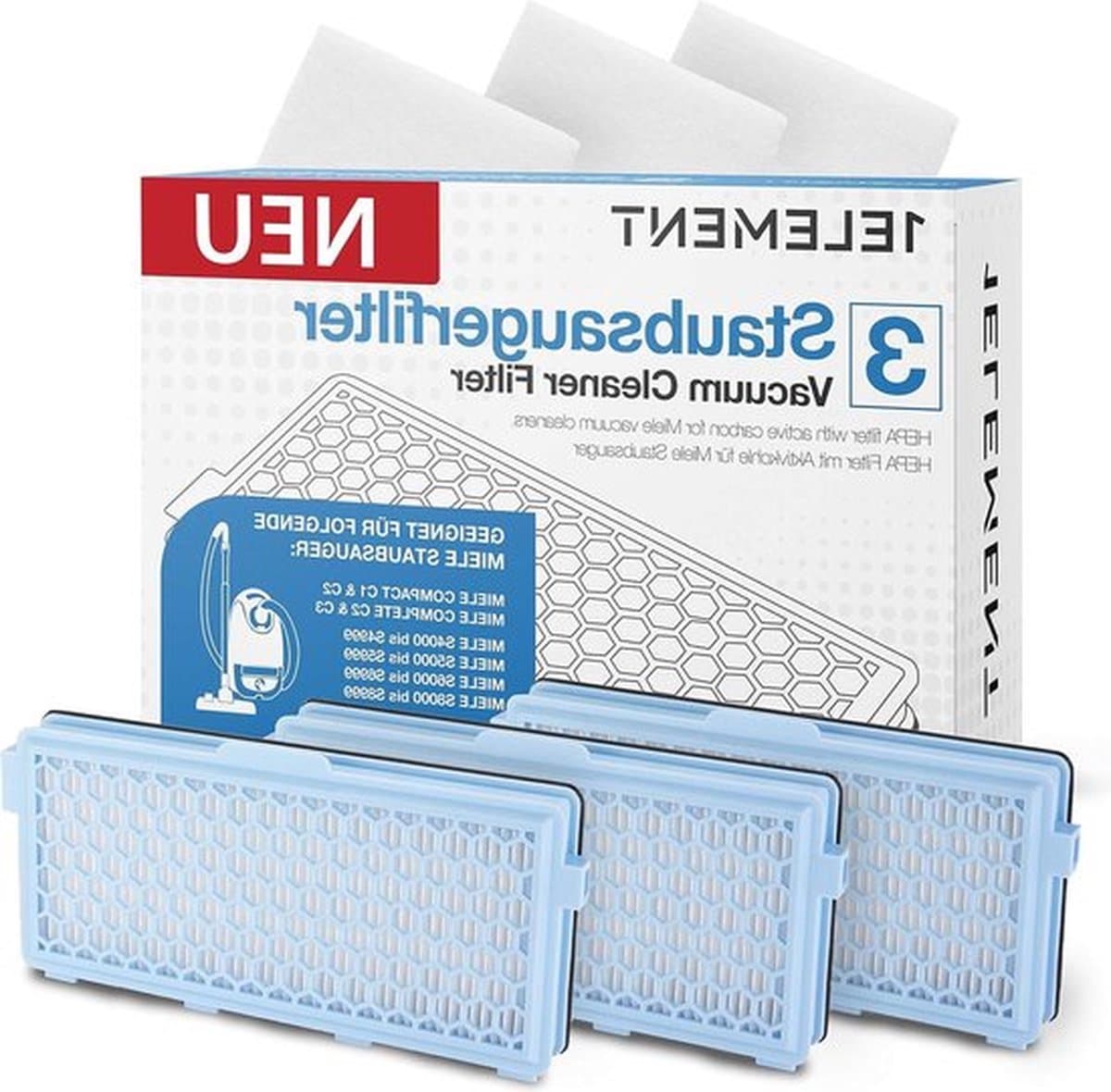 Stofzuiger filter geschikt voor Miele (3 stuks)