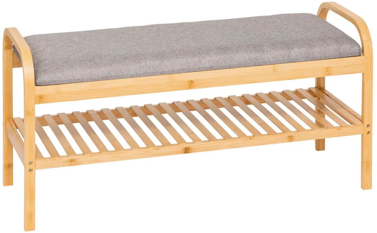 5five Bamboe Schoenenbank - 90 x 34 x 45 cm, Natuurlijk