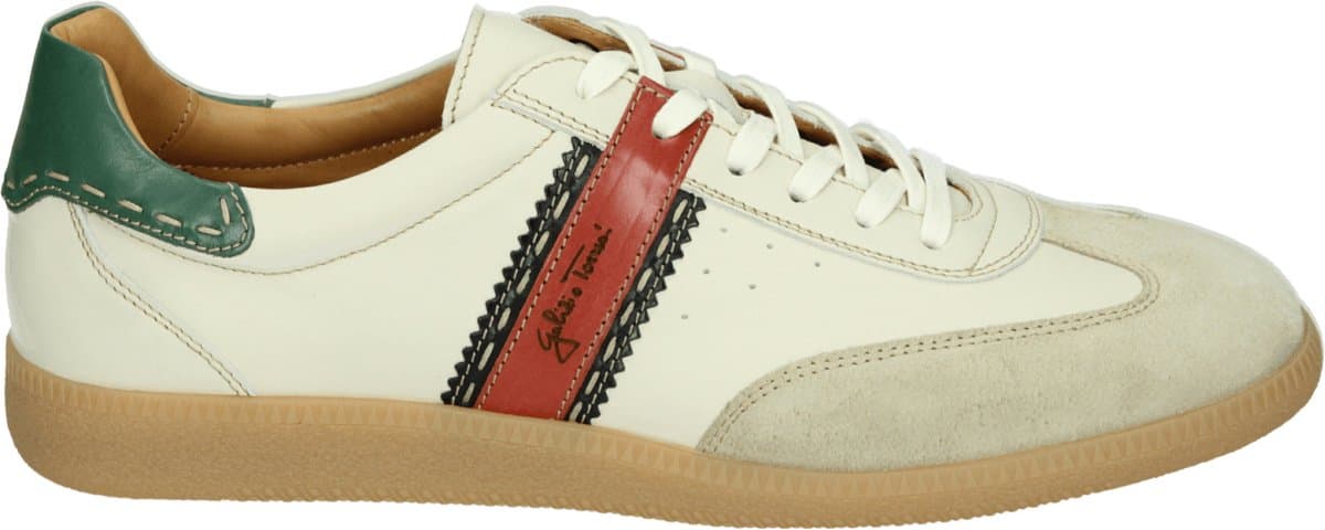 Galizio Torresi - 318450 - Vrije tijdsschoenenHeren veterschoenHeren sneakersCasual - Kleur: Wit/beige - Maat: 41