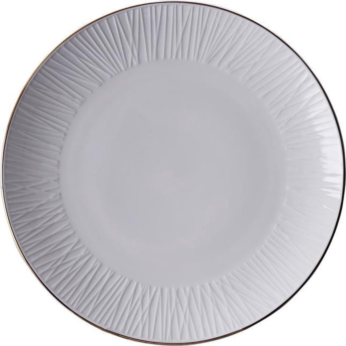 Tokyo Design Studio - Nippon White Gold Rim Plate 27.5cm Lines