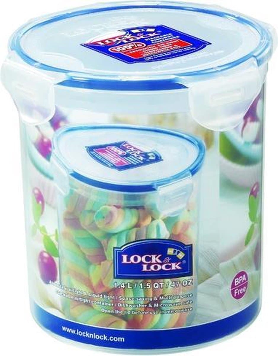 Lock&Lock Vershouddoos Basic - Rond - 1,4 liter - Transparant