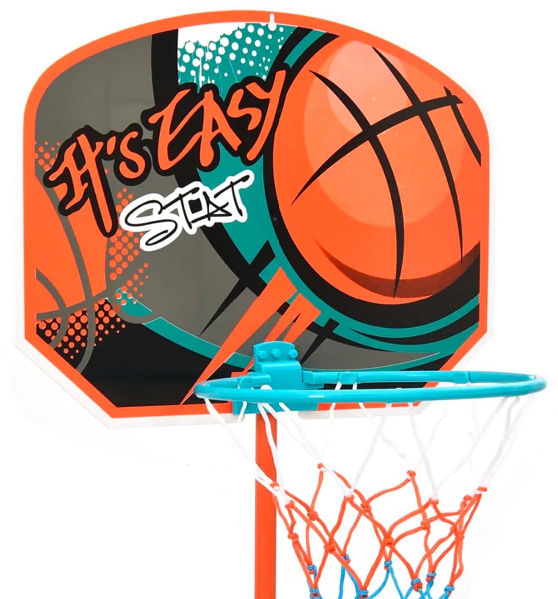 TechKidz, Basketbalhoepel 141cm - Eenvoudig Stat-model, Oranje