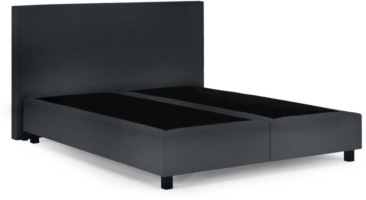 Boxspring Essential - 160x200 Zonder matras - Antraciet Glad - BG Homestyling