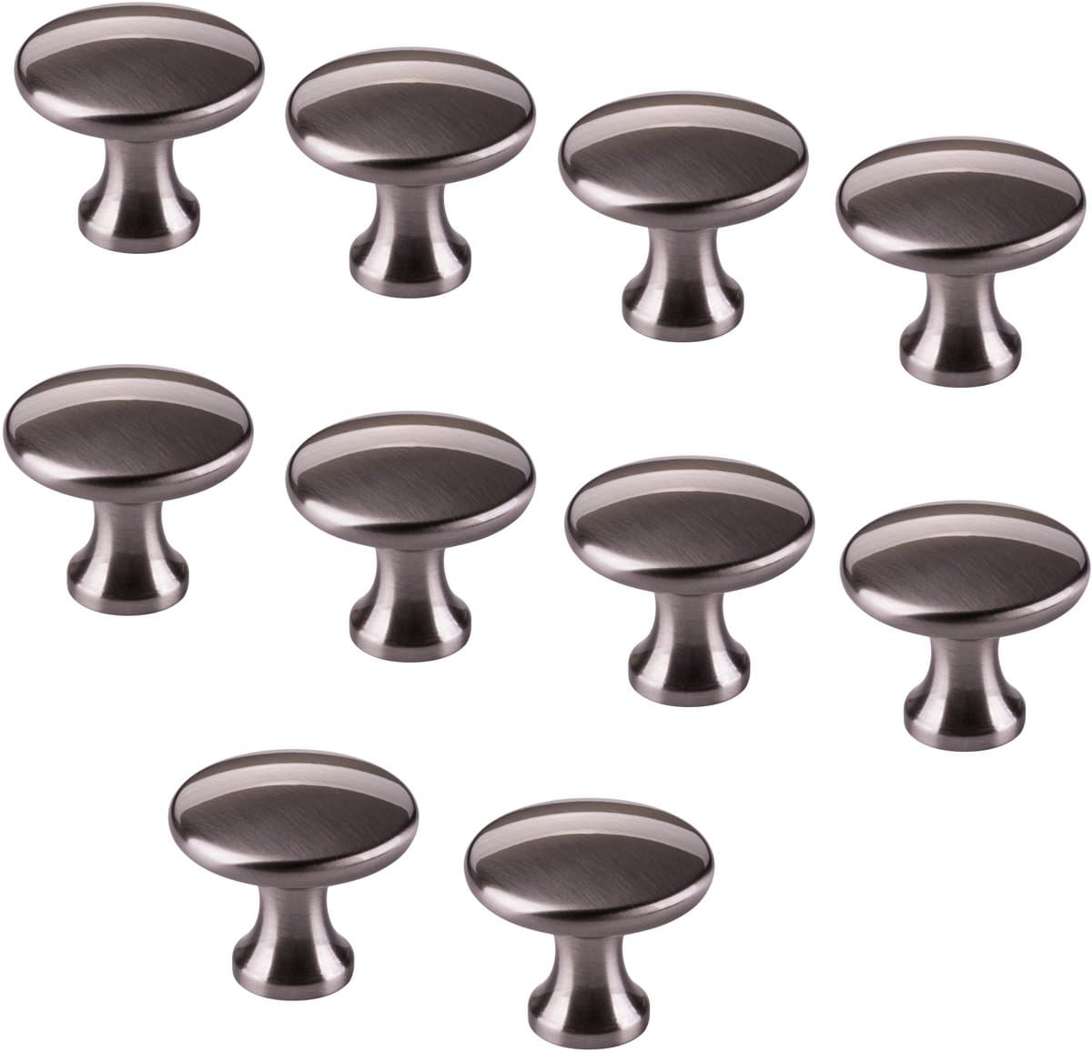10 stuks SOTECH Meubelknoppen Denise RVS-look Diameter 29 mm Hoogte 25 mm