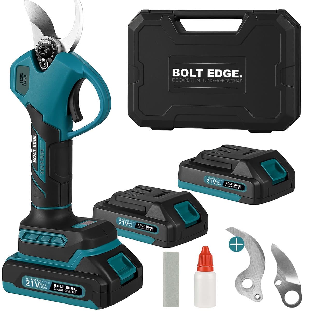 Elektrische snoeischaar PRO - Met 2 accu's - Heggenschaar - Takkenschaar - 32mm