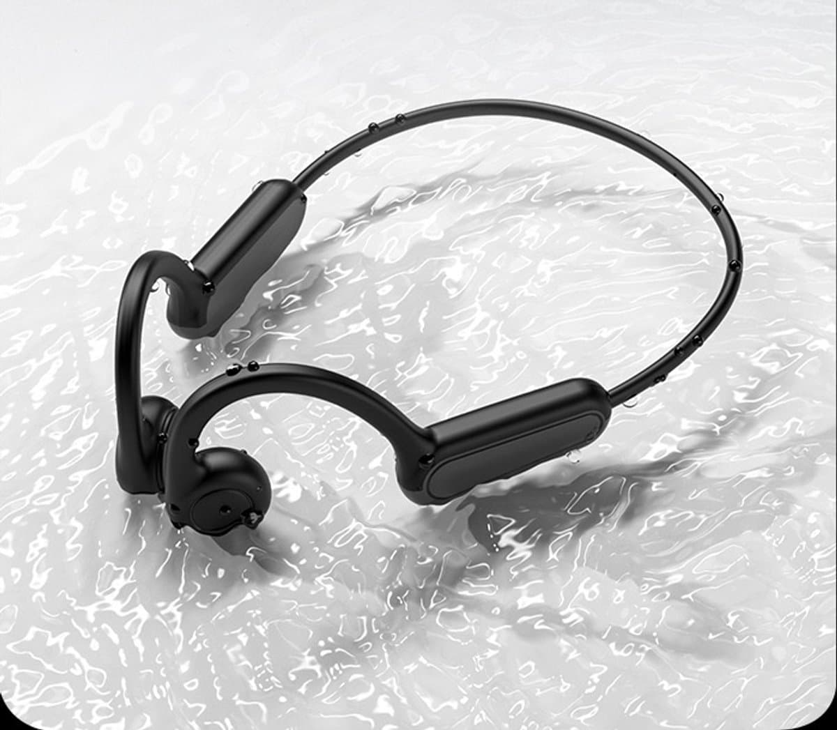 Bone Conduction Headphone - Bone Conduction Oordopjes - Koptelefoon Bone - Sport hoofdtelefoon - Sport oortjes - Bluetooth 5.3 - Geschikt voor elke Smartphone-zwart