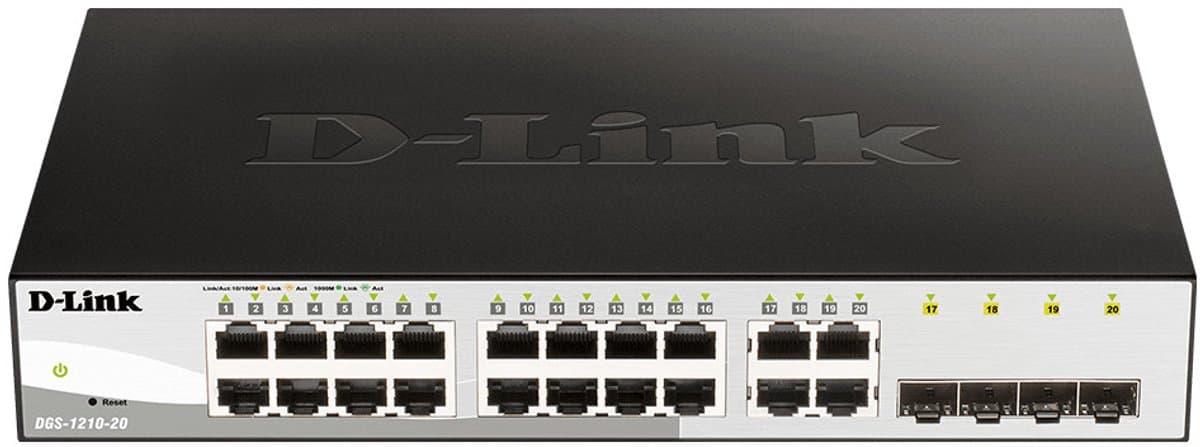 D-Link DGS-1210-20/E - Netwerkswitch - Smart Managed - 20 Poorten