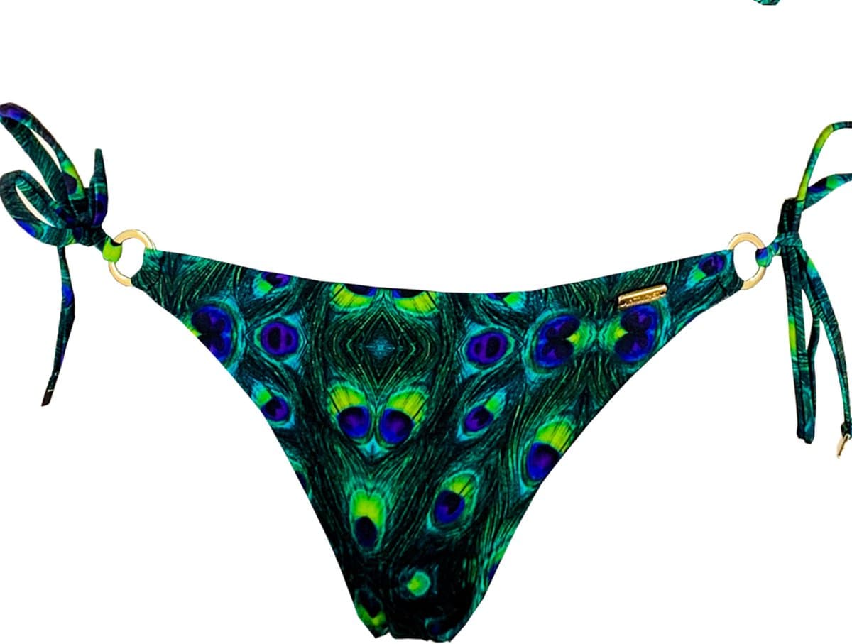 Untouched - Bikini bottom M Green Peacock - Beachwear - Bikini broekje dames - Bikini dames - Strandkleding
