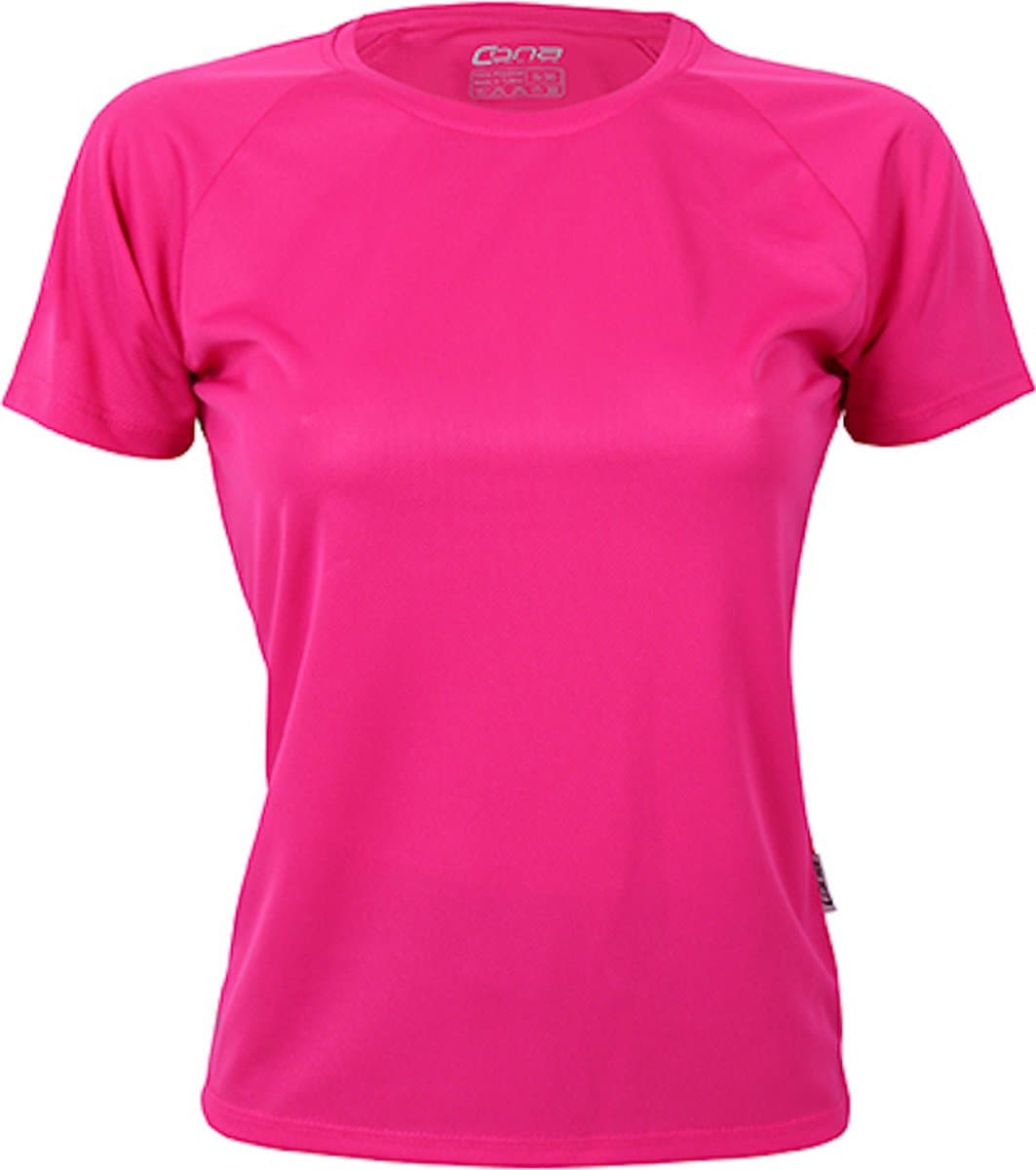 Damessportshirt 'Tech Tee' met korte mouwen Magenta - M