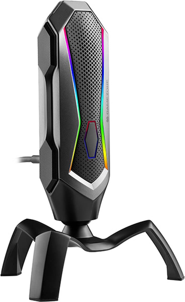 Tracer RGB spider gaming en content creatie microfoon - Geschikt voor streaming podcast en Youtube video - 360 graden rotatie- Fast touch mute - Bedraad type C