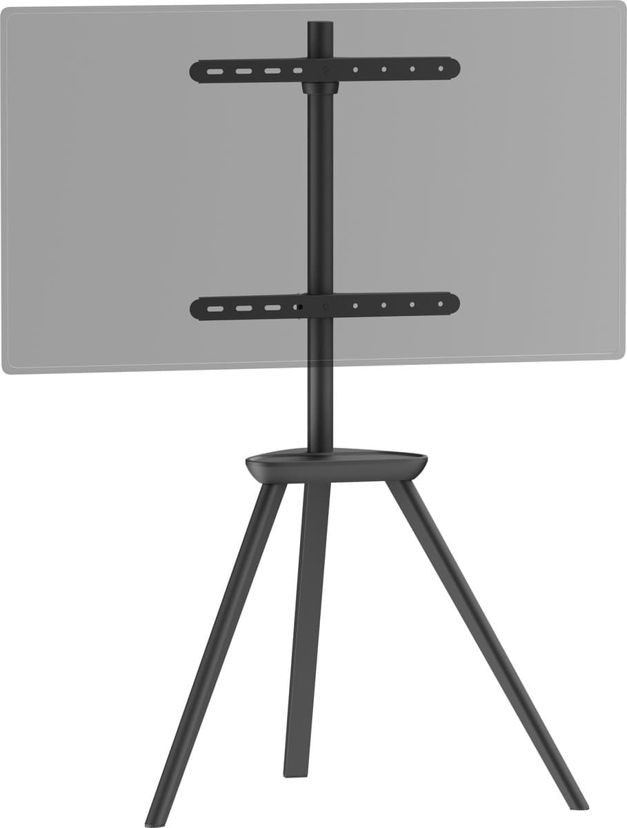VDD TV Standaard - Vloerstandaard - Studio Statief - Schildersezel Design - Tot 65 inch - Zwart