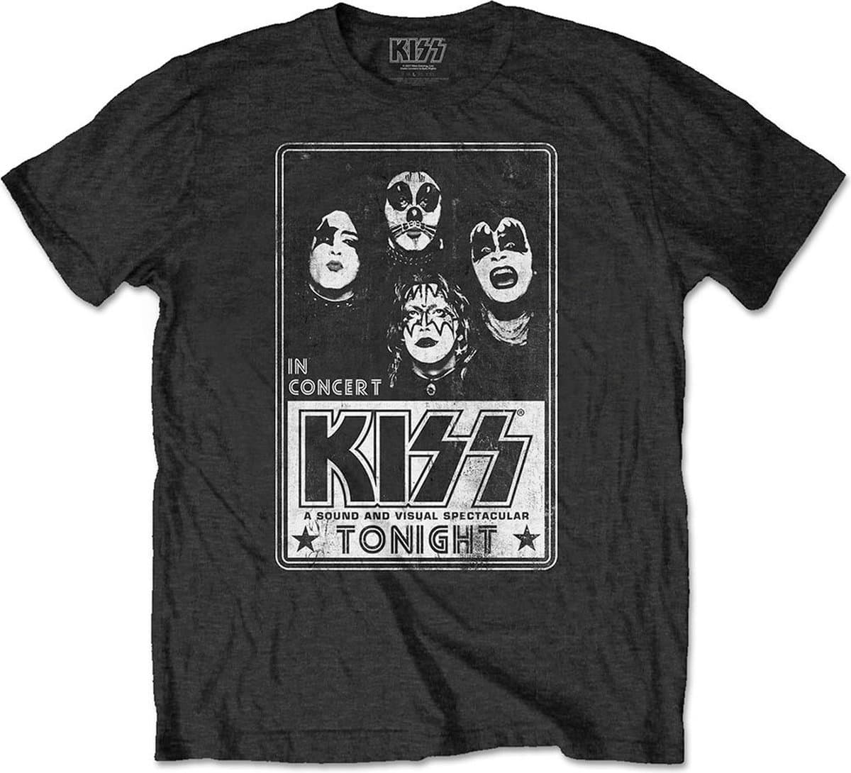 Kiss - Tonight Heren T-shirt - XL - Zwart