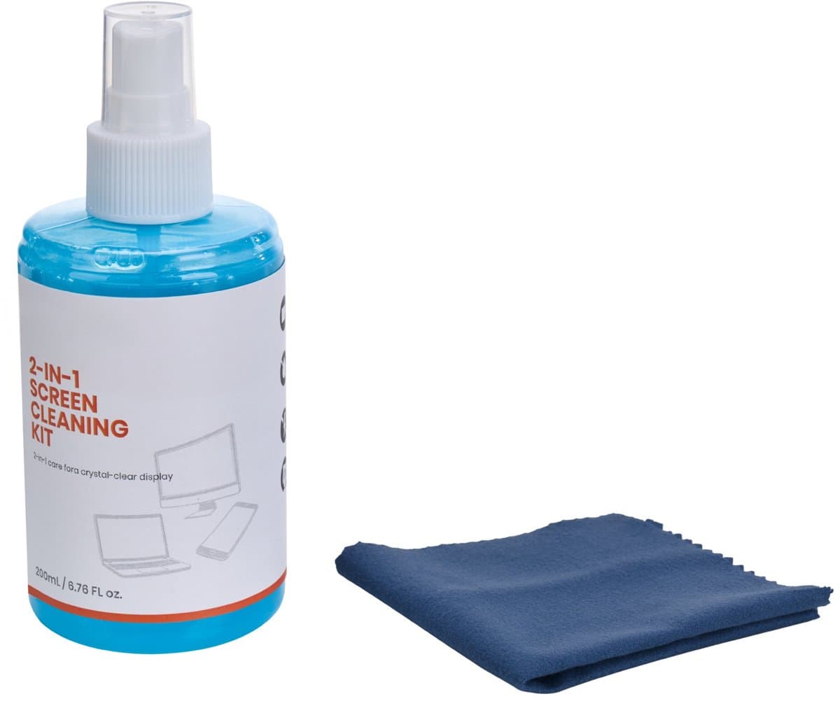 JMS® 2-in-1 Screen Cleaning Kit – Streeploze & Veilig Schone Schermen - Scherm Reiniger Set 200ml Inclusief Microvezeldoekjes