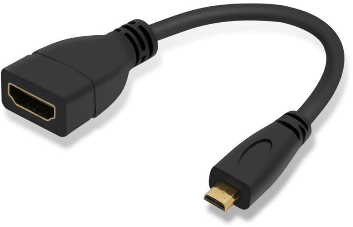 aladdien - Micro HDMI naar HDMI Adapter - 10cm - Hoge Kwaliteit Verbinders - Perfect voor Smartphone en TV - Handig voor Thuisgebruik - Geschikt voo...