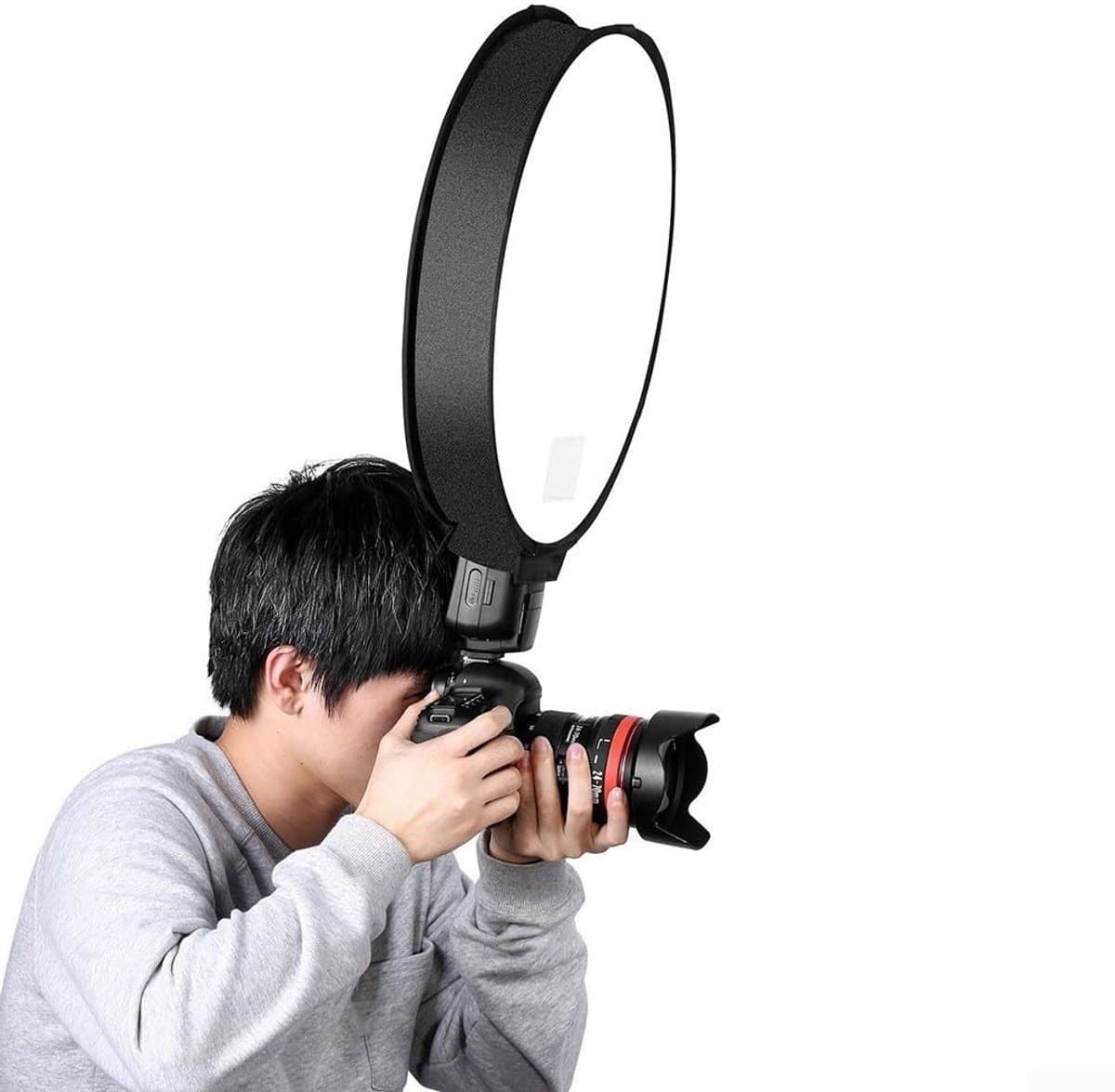 aladdien - Softbox - Ronde Softbox - Professionele verlichting - 40cm - Speedlite Flash Diffuser - Ideaal voor fotografie - Geschikt voor camera