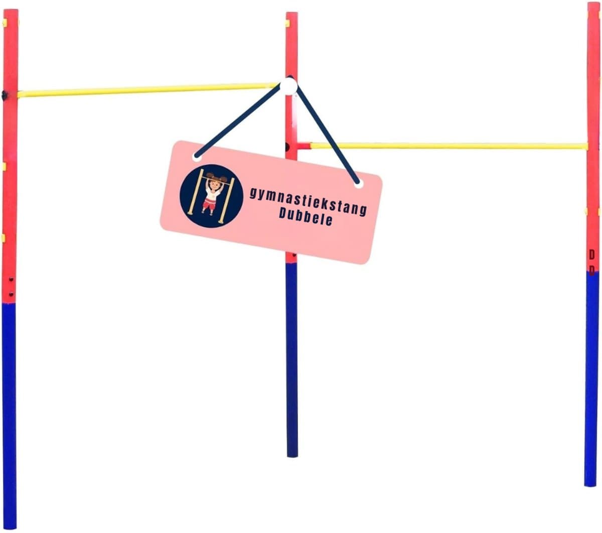 AHD® Duikelrek - Rekstok - Turnrek - dubbele - Veelkleurig - 154cm x 241cm x 5cm