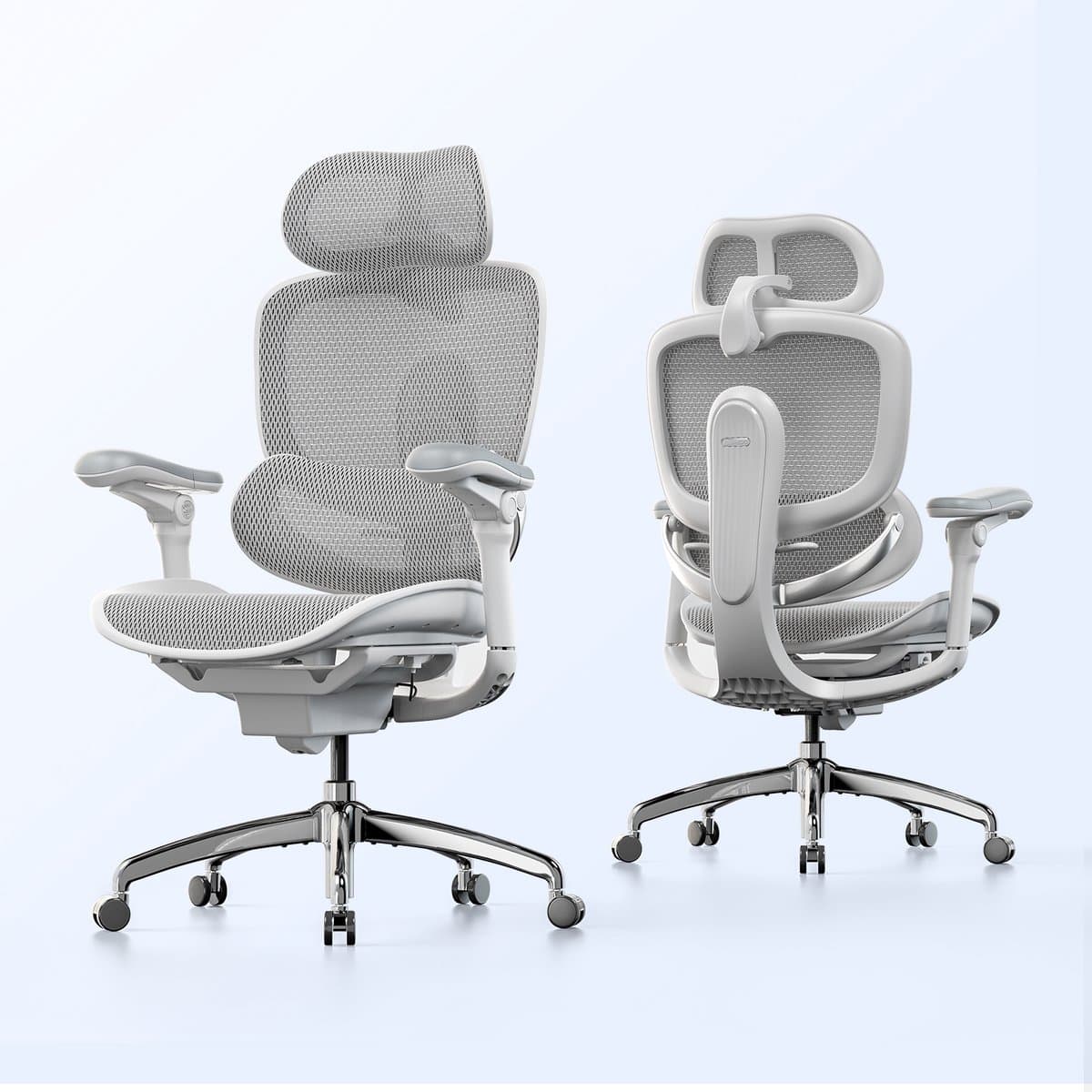 SIHOO Doro C300 V2 Ergonomische Bureaustoel - Dubbele Dynamische Lendesteun - 6D Gecoördineerde Armleuningen - Verstelbaar voor Werk en Gaming - Wit