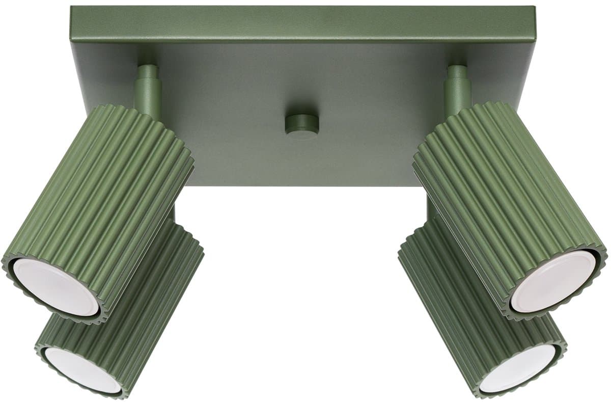 Lumilo Amber - Reflektor - Groen Olijfgroen - Aluminium - 4xGU10
