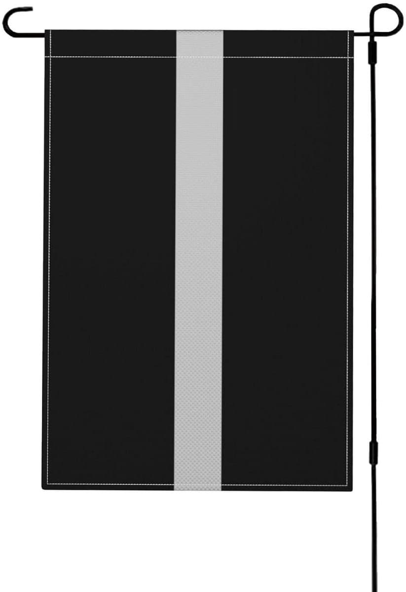 Tuinvlag Dubbelzijdig - Polyester Wimpel Banner - Tuin Decoratie - Weerbestendig UV-bestendig - 70 x 102 cm - Zilver