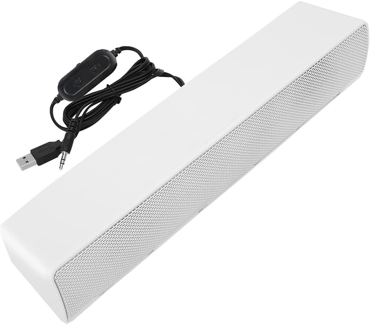 SPHProducts - PC Soundbar-luidsprekers - Gaming-luidsprekers - Surround-stereo geluid - Wit - Muziekspeler - Voor pc en mobiele telefoons