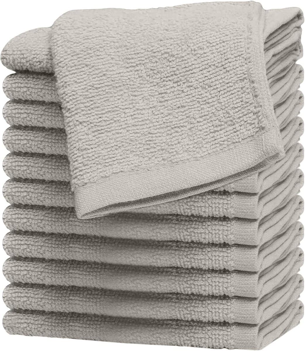 Waskom Set - Zachte Doekjes - Dagelijks Gebruik - 100% Katoen - 30x30 cm - Naturel