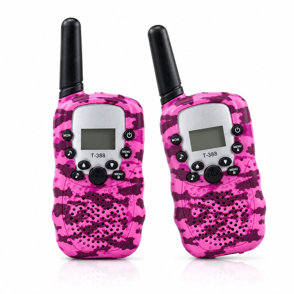 Walkie Talkie voor Kinderen en Volwassenen - Set van 2 stuks - Camouflage Roze - Portofoon - 6KM Bereik - Lichtfunctie