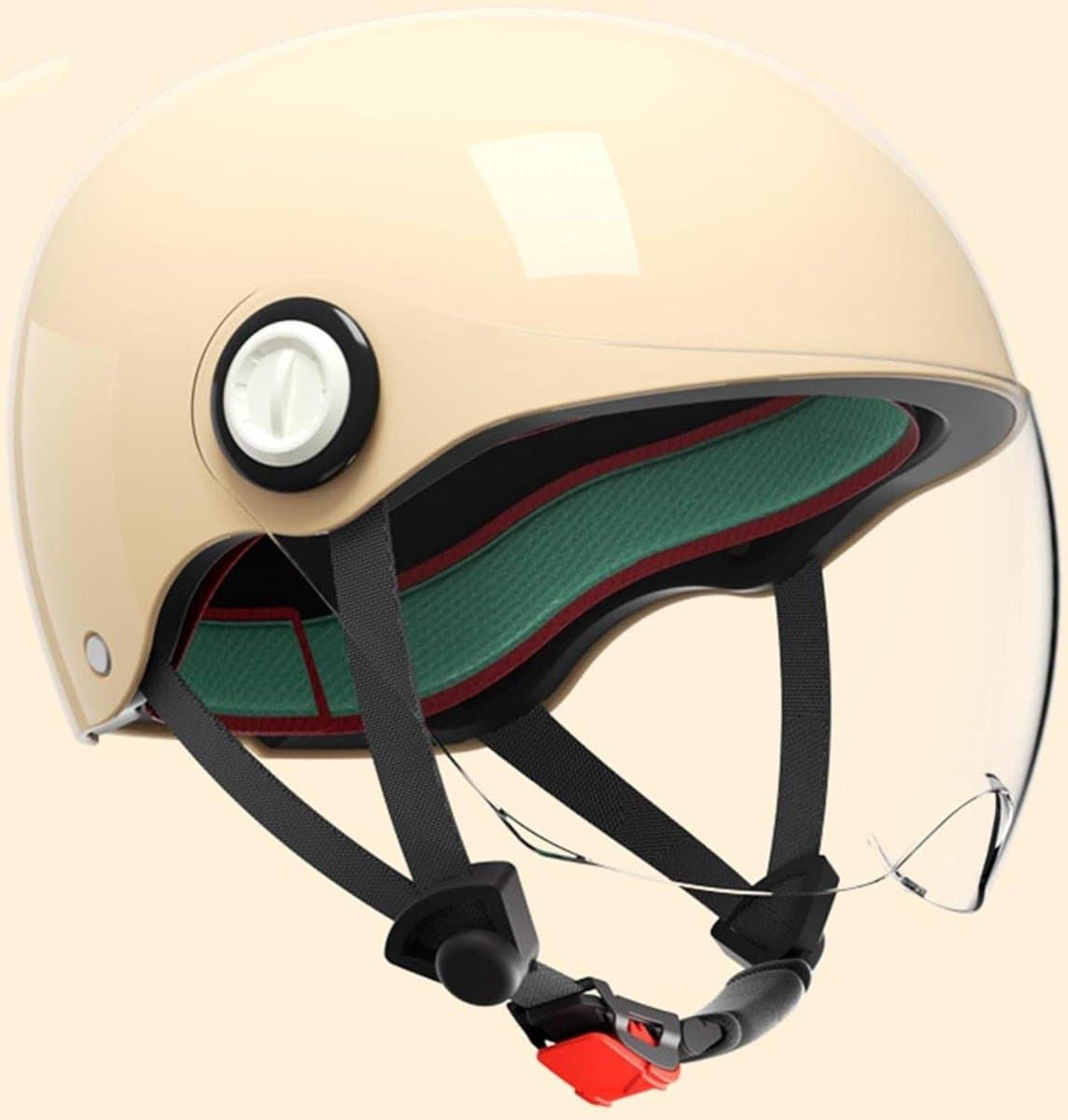 Kinderhelm Scooter - Pothelm Bromfiets - Veilig Rijden - Ultralicht Comfort - 48-54 cm - C