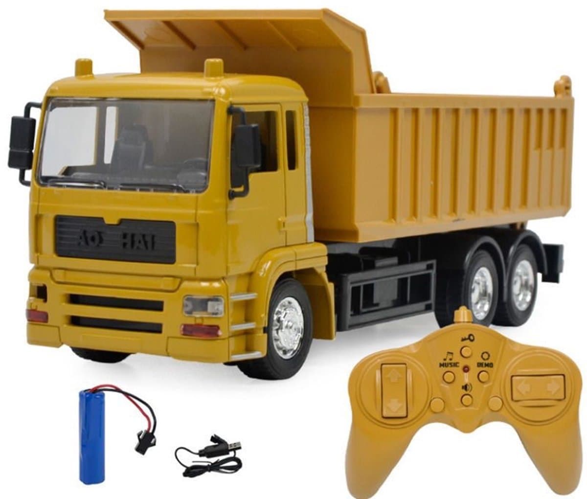 Bestuurbare Auto Speelgoed - RC Auto 2.4GHz - Werkvoertuigen - Met Vering & USB Oplaadbaar - Robuust ABS - Outdoor Speelgoed Auto's voor Jongens en Meisjes vanaf 3 Jaar