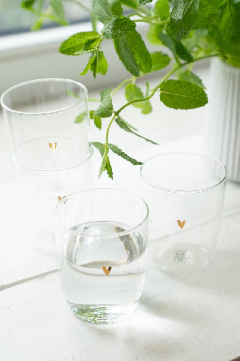 Zusss Cadeauset - Drinkglazen Transparant - Verjaardag - Cadeau Wit