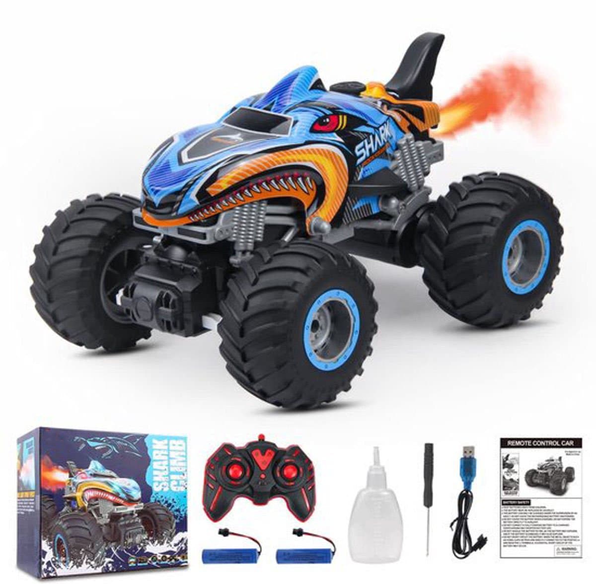 Sogiol Bestuurbare Auto - RC stunt auto 1:16 (4WD) - Rook, licht & geluid, 360° drift, gebarenbesturing, - vanaf 3 jaar