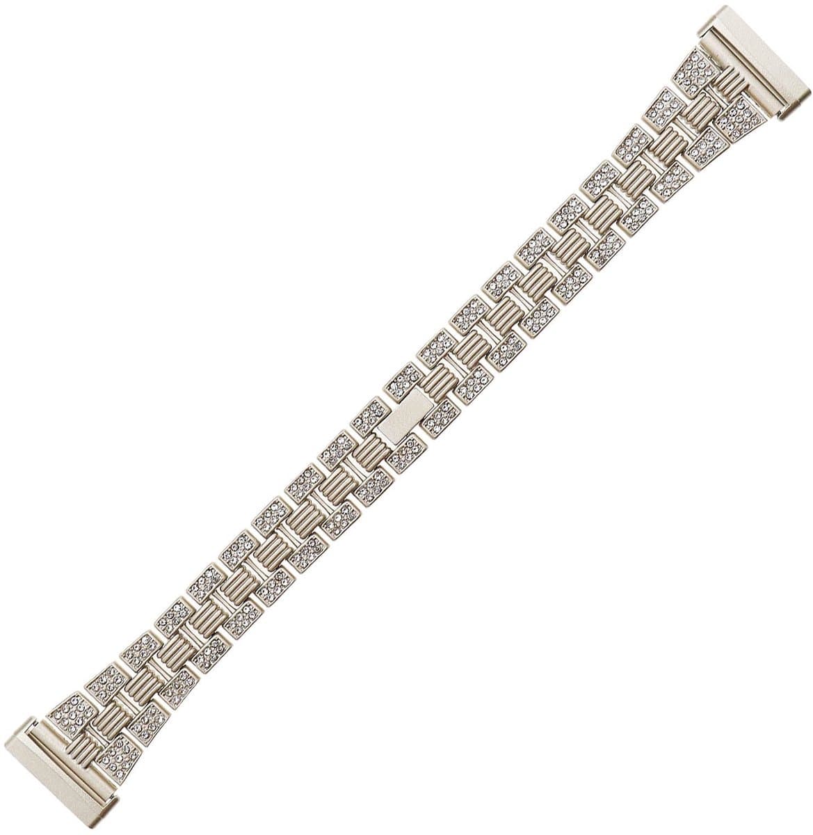 Dailygoody - Horlogeband - Compatibel met Fitbit Versa 3/Sense - Glanzende Strass - Verstelbare Polsband - Metaal - Sieraden Armband - Geschikt voor S...