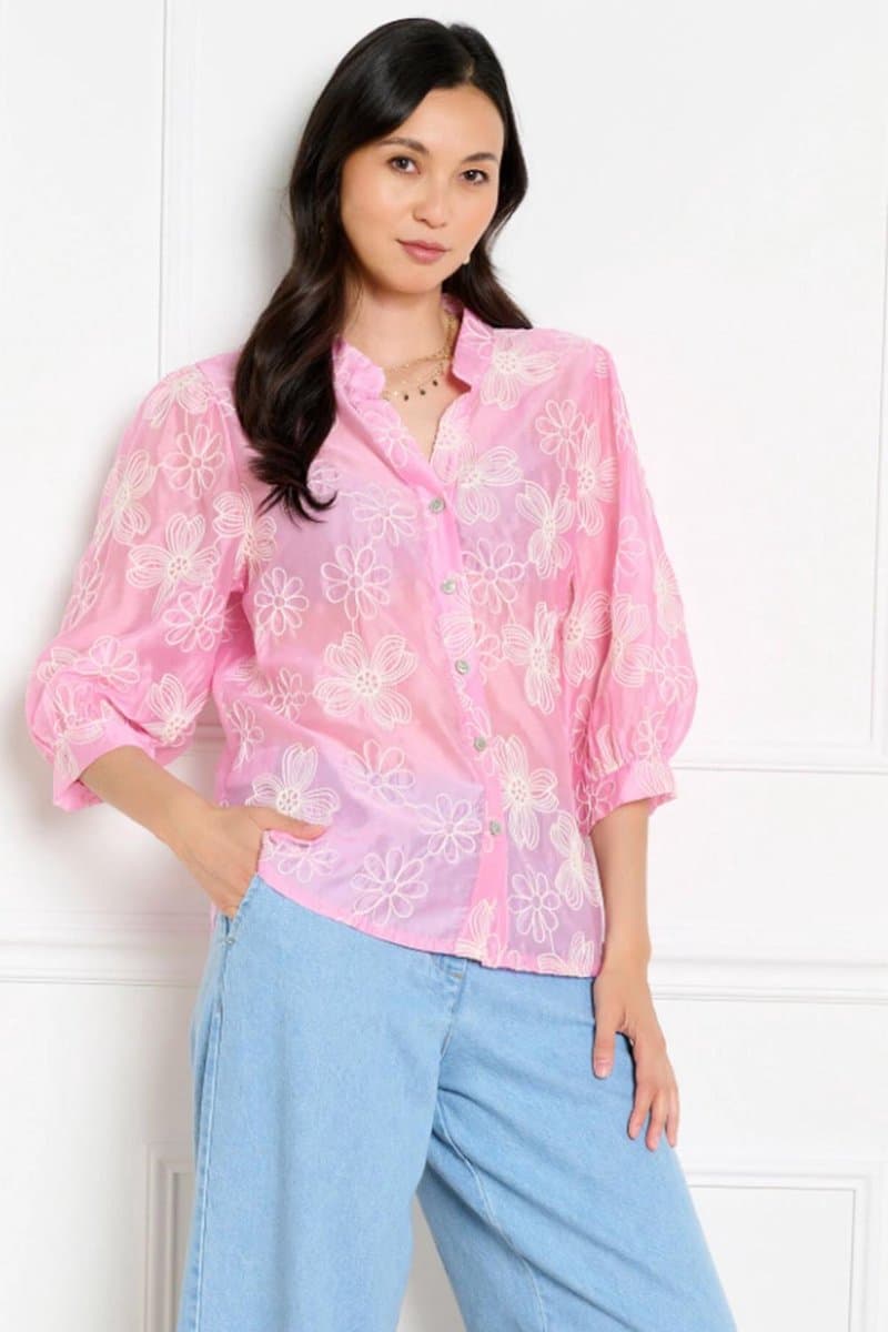 LolaLiza Blouse C Chaflow 05703108 1477 Pink Bubblegum Dames Maat - W40