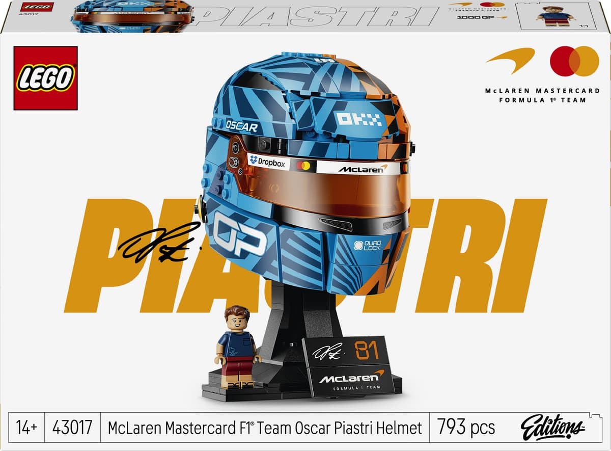 LEGO Editions McLaren Mastercard F1 Team helm van Oscar Piastri 43017