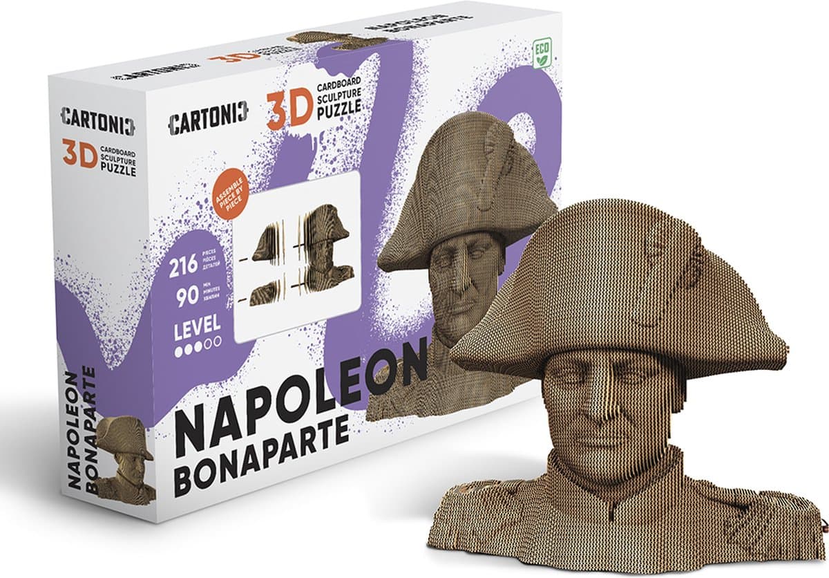 CARTONIC- Napoleon - 3D puzzel- Speelgoed - DIY- Creatief - Karton - Voor kinderen en volwassenen