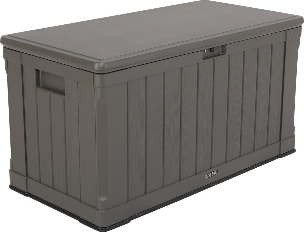 Lifetime Buitenopslag Deck Box - Bruin, 132,3 x 72,8 x 16,5 cm